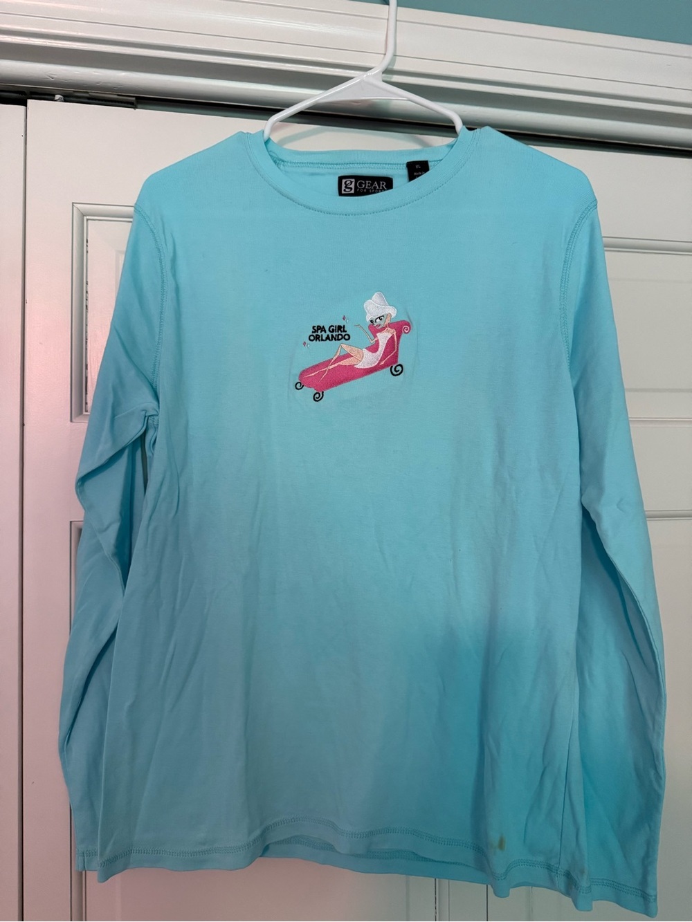 Gear For Sports Light Blue Long Sleeve 'Spa Girl Orlando' Tee